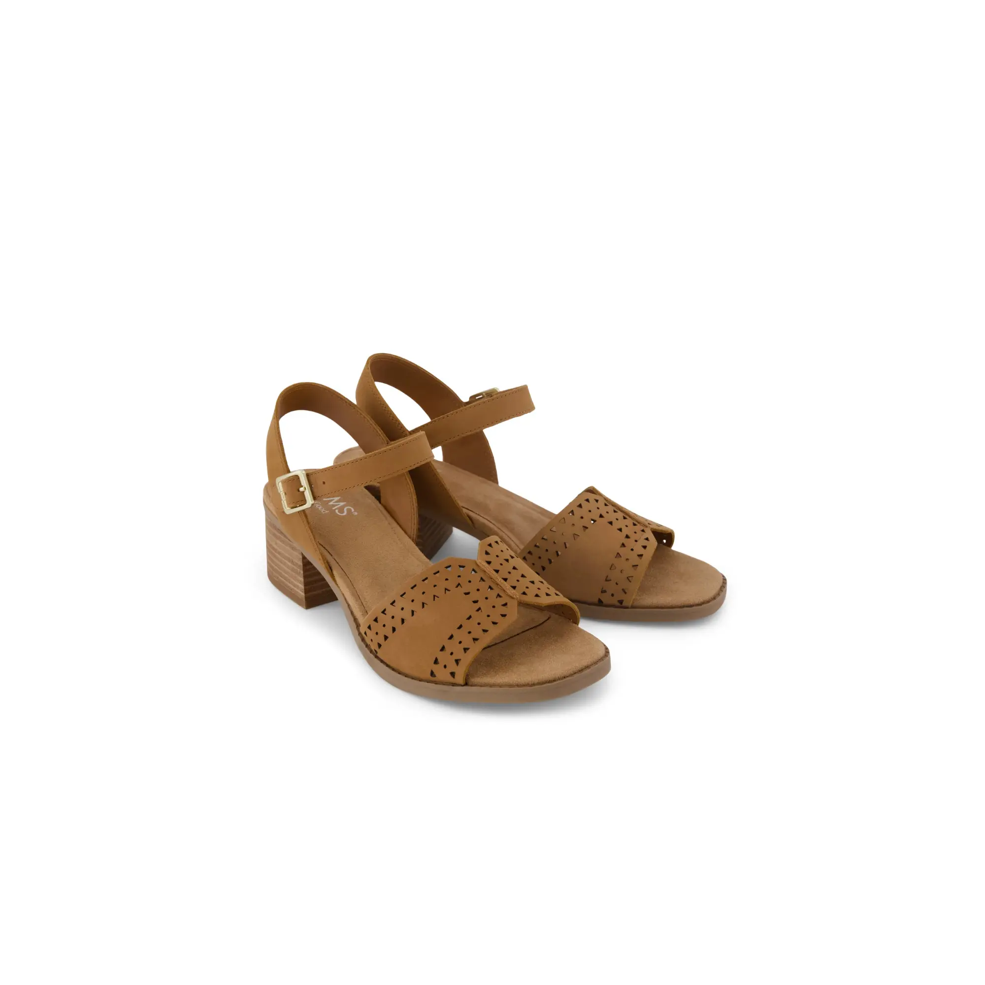 TOMS • Eloise Sandal - Brown Perforated Leather