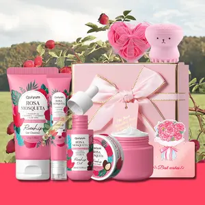 QUIYUM Rosehip Glow Bundle | Gel Cleanser, Eye Cream, Face Cream & Rosehip Oil for Soft, Dewy, Healthy-Looking Skin