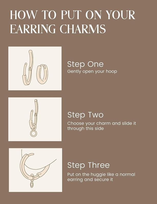 Small  Plated Hoop Earrings for Women with Charm -  Cartilage Earring Sets for Multiple   Ears  Hoops Huggie Stud Earring Stacks Helix Conch