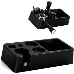 Makecafe (8-in-1) Espresso Percussion Box, Espresso Storage Box, Suitable for Storing 51mm, 54mm, 58mm Espresso Rammer, Distributor, Portable Filter and Ice Hockey Accessories, ABS Station Base