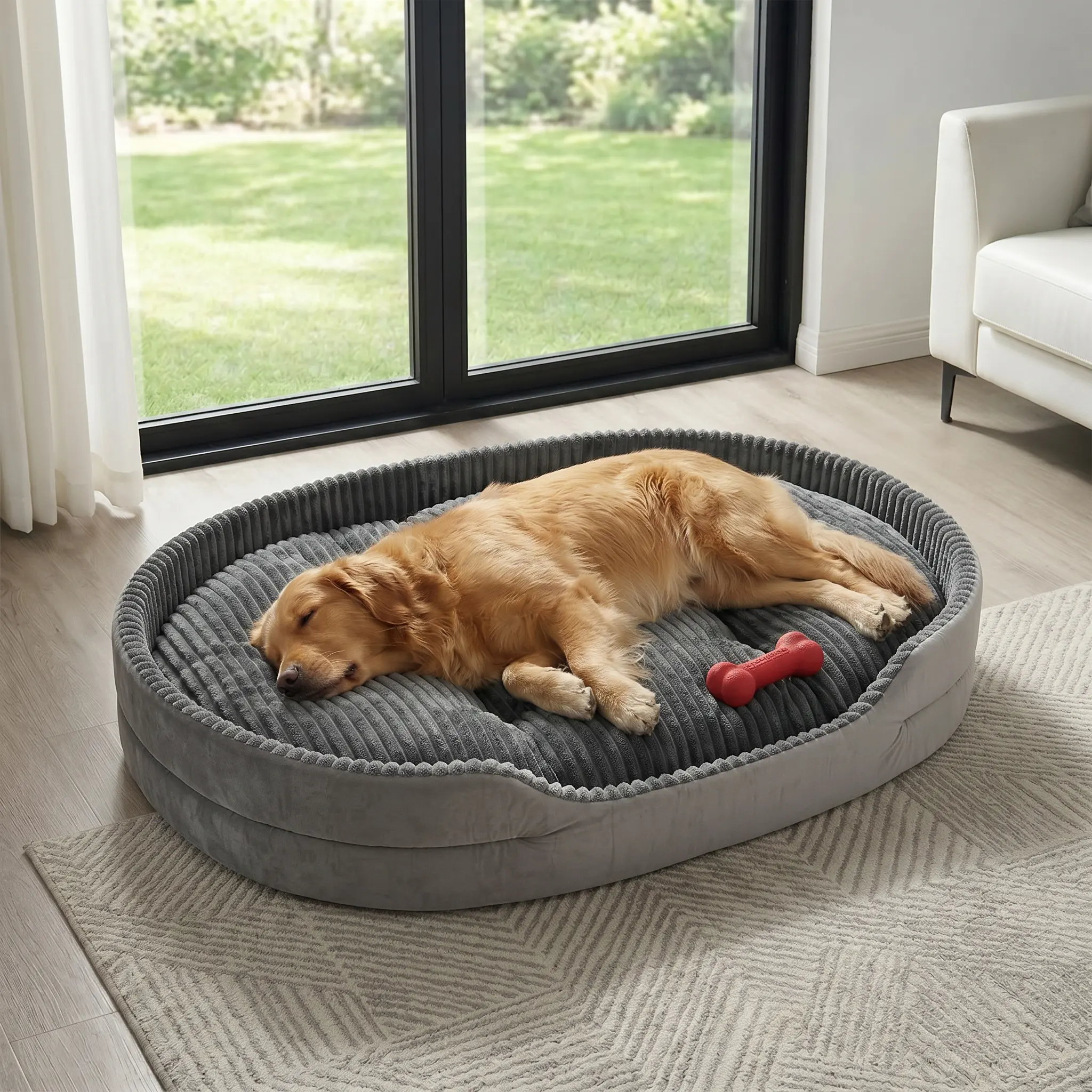 SORULLEY Large Dog Bed Couch Orthopedic & With Non-Slip Pad For Indoor Use Dog Beds For Large Dogs XXL Extra-Large Thick Dog Bed For Pets, Machine Washable Resistant To Chewing Dirt-Proof Pet Bed Non-Slip Bottom, Suitable For Large Dogs All Seasons