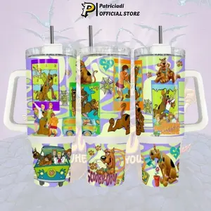 Scooby Doo Mystery Tumbler 20oz-40oz Stainless Steel, Double Wall Insulated, With Handle & Straw – Funny Gift for Scooby Doo Lovers & Fans