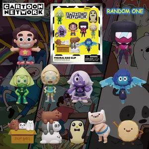 1PC WB Officially Licenced Cartoon Network Multiple Characters 3D Blind Bag Keyring Keychain, Keychain Surprise Collectibles Kawaii Hanging Ornament Bag Accessory Everyday Styling School Gift Random One Character Selection PVC Material 3D Design