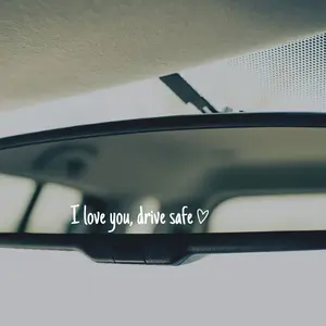 I love you driving safety mirror decal, female mirror car decal, vinyl decal, Sticker For Cars, Car Accessory, Girly Car Accessories, Car Stickers