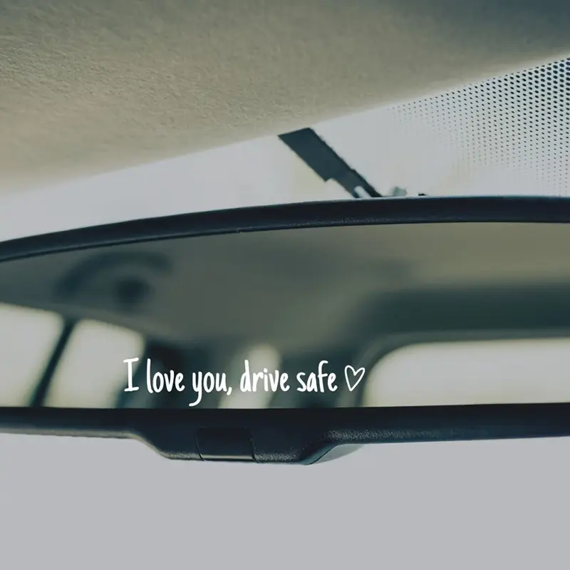 I love you driving safety mirror decal, female mirror car decal, vinyl decal, Sticker For Cars, Car Accessory, Girly Car Accessories, Car Stickers