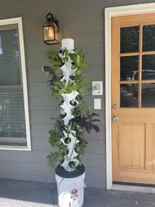 High-Yield 3D Printed Modular Home Garden Tower - 40 Pot System for Indoor/Outdoor Gardening