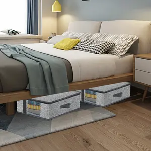 8pcs Under Bed Storage Containers, Toy Organizers And Wrapping Paper Storage Bags, Underbed Shoes Closet Storage Solution With Clear Window And Reinforced Handles For Blanket, Comforter, Bedding, Clothes