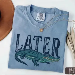 Later Gator Comfort Colors T-Shirt, Funny Alligator Sweatshirt, Southern Saying Gift, Retro Gator Tee, Florida Lover Top, Crocodile Shirt - TrendWear USA