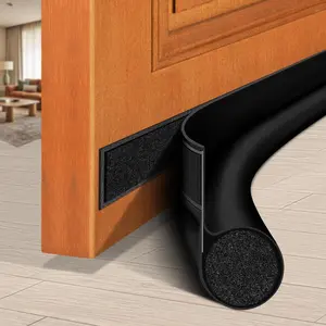 36 Inch Under Door Draft Stopper, Draft Blocker Door Sweep for Bottom of Door, Reduce Cold Air, Soundproof, Block Light & Odor, Weather Stripping Door Seal Strip Fit for Interior/Exterior Doors
