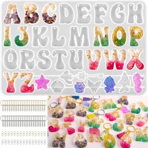 Alphabet  Molds with Hole, Reversed Alphabet  Molds for Epoxy, Letter  Molds for   Pendant Making