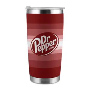 Dr Pepper Tumbler, 40oz With Handle Tumbler, Paint Drip Design, Christmas Gift, 40oz Stainless Steel Tumbler, Glitter Design, Perfect Gift For Pepper Lover