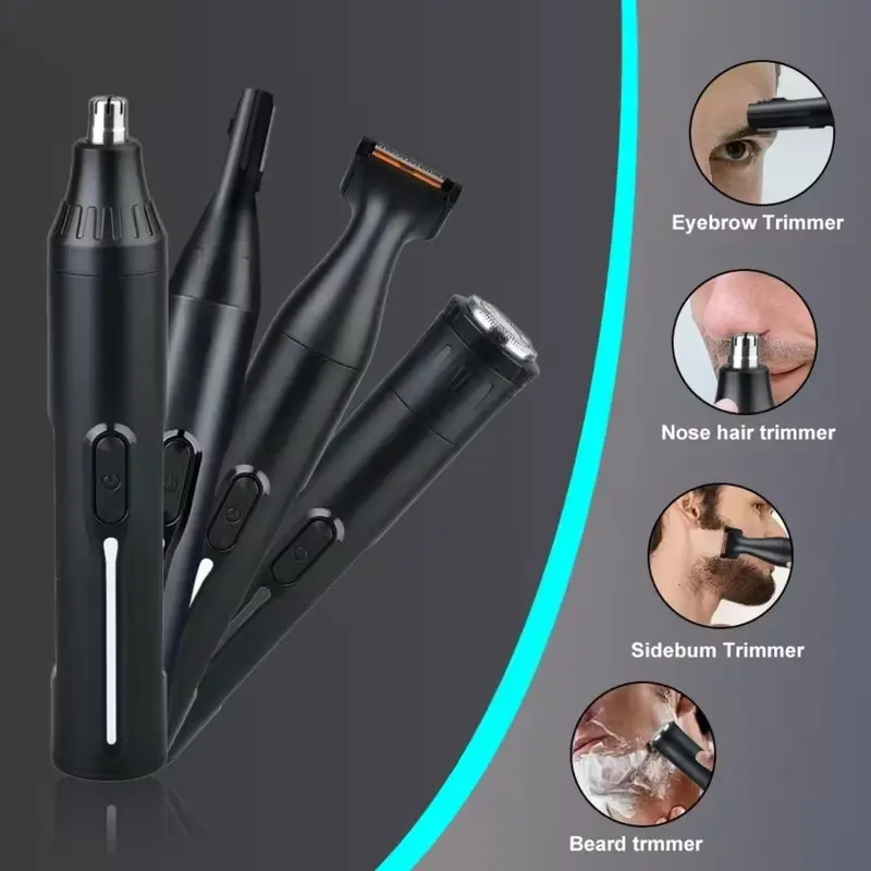 [USB Rechargeable Trimmer] Electric Nose Trimmer, USB Rechargeable Trimmer for Nose And Ear Hair, Nose Hair Shaver for Women And Men, Painless Eyebrow And Facial Hair Removal Device