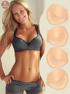 2pcs Push-Up Bra Pads, Sponge Bra Inserts, Invisible Anti-Bulge Chest Enhancers, Women's Lingerie and Underwear Accessories