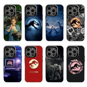 Jurassic Park Dinosaur World Phone Cases For iPhone 17 Promax Pro Air 16 Plus 15 14 13 Black Candy Matte Shockproof Protective Cover Protection Soft Touch
