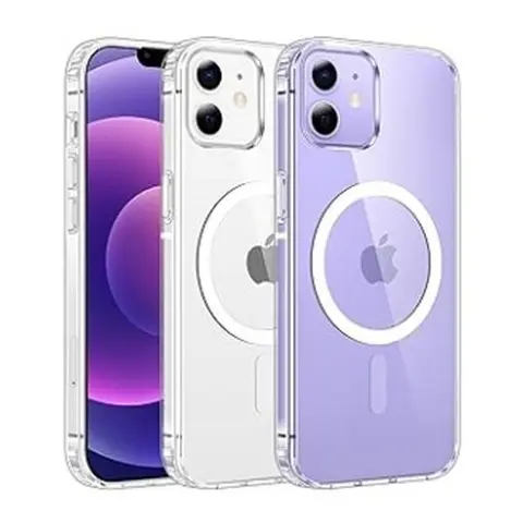 FNTcase for iPhone 12 MagSafe Clear Case 10FT Military Drop Protection, Strong Magnetic 38 N52 Magnets, Anti-Yellow Crystal Clear TPU+PC, Shockproof Corners, Raised Camera & Screen Protection, Wireless Charging Compatible