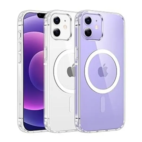 FNTcase for iPhone 12 MagSafe Clear Case 10FT Military Drop Protection, Strong Magnetic 38 N52 Magnets, Anti-Yellow Crystal Clear TPU+PC, Shockproof Corners, Raised Camera & Screen Protection, Wireless Charging Compatible