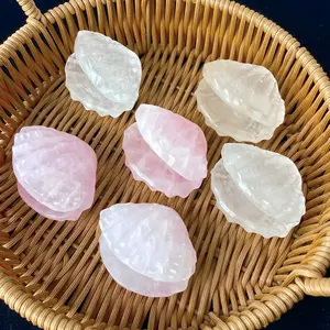 【Crystal Bliss】1count"Charming crystal shell Figurines - Hand - Carved Decor | Symbolic & Graceful"