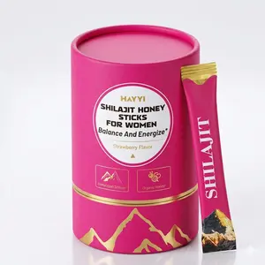 500MG Pure Himalayan Shilajit Strawberry Honeysticks 30 Sticks with Saffron,Shilajit Honey Sticks for Women with 75%+ Fulvic Acid,85+ Trace Minerals for Enhance Energy & Strength & Immune.