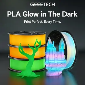 Geeetech Glow in The Dark PLA Filament , PLA Glow, 3D Printing Filament, Luminous PLA Filament 1.75mm Dimensional Accuracy +/- 0.02 mm, 1kg (2.2lbs), Fit Most FDM 3D Printers