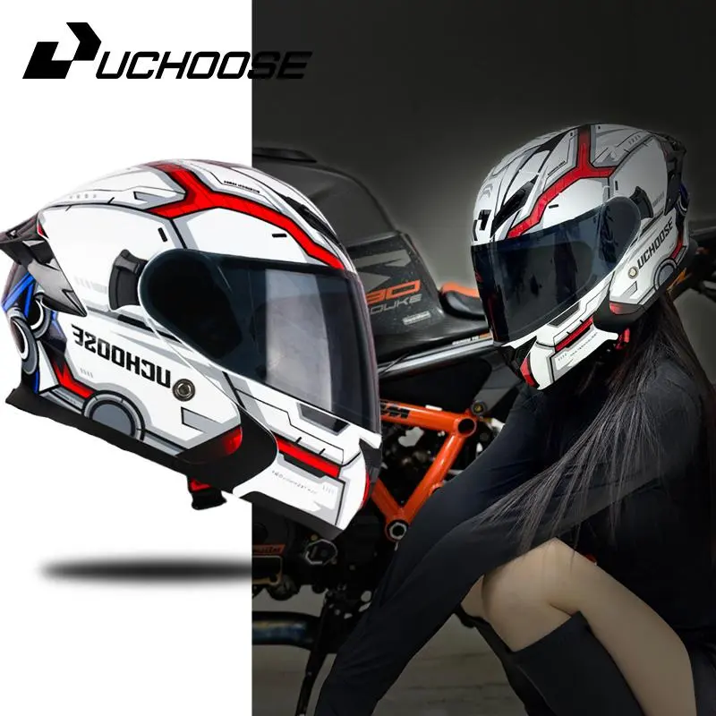 Motorcycle helmet, Model 988.safety helmet with chin opening, lightweight dual lens design suitable for men and women in all seasons