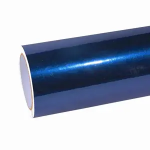 Ravoony Plus Gloss Finish Metallic Blueberry Blue Vinyl Car Wrap, Automotive Exterior Car Sticker Accessory