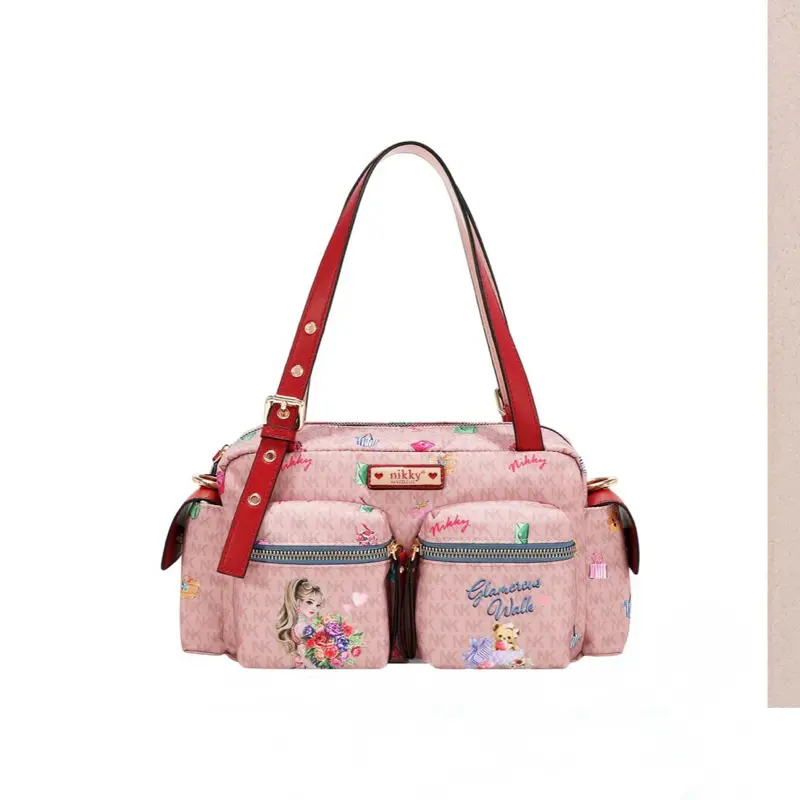 GLAMOROUS WALK NYLON SATCHEL BAG
