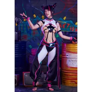 [Officially Licensed] Street Fighter 6 Juri Han Cosplay Costume Full Set Halloween Costume