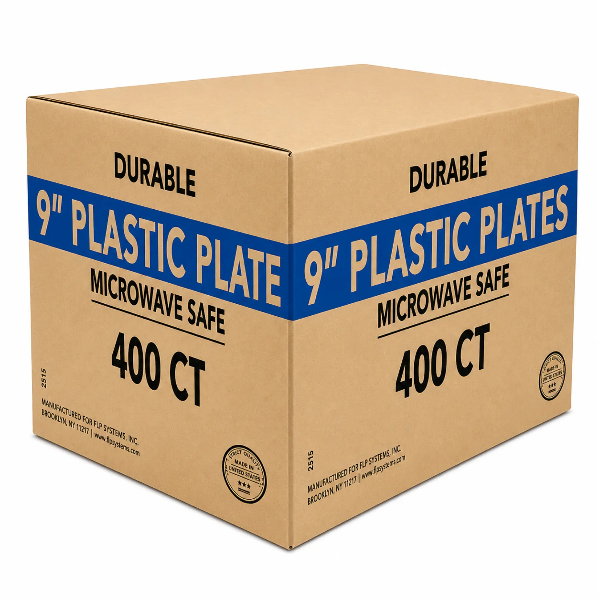 WHOLESALE VeZee 9" Lightweight White Dinner Plates Disposable Plastic, Durable BPA Free Party Plates for Picnics, BBQs, Weddings, Catering & Everyday Meals, Strong Disposable Dinner Plates, 400 Count
