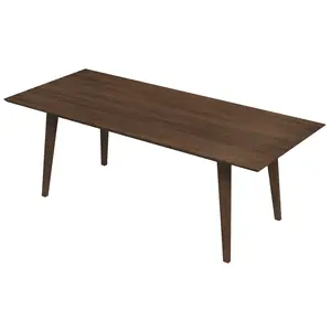 Levi MCM Walnut Wood Rectangular Dining Table (3 Sizes - 2 Colors)