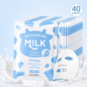 40PCS Premium Milk Skincare Sheet Mask Set, Silky Hydrating Skin Care Collection for Women & Teens, Gentle Moisturizing Face Mask Glow Kit, Deep Nourishing Face Care Kit with Hyaluronic Acid & Collagen, Self Care Birthday Gifts
