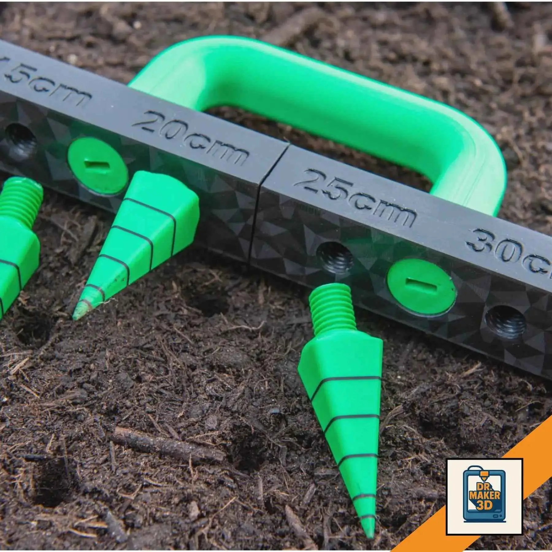 3D Printed Adjustable Seed Spacing Tool - 50cm Garden Row Depth Gauge Seeder, Customized Gifts for Outdoor Gardening, Consistent Spacing and Depth Spacing Guidance