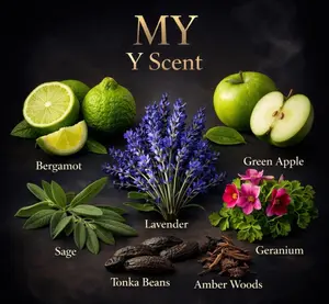 MY Y Scent - Bold Fresh Woody Aromatic Fragrance with Apple Ginger Bergamot Sage Juniper Berries Geranium Amberwood Tonka Bean Cedar Vetiver Olibanum Notes