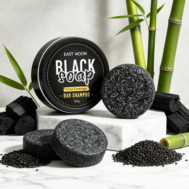 2PCS Men’s Hair Shampoo Soap – Natural Gray Hair Reverse Bar – Deep Cleaning & Nourishing Shampoo Bar for Men – Moisturizing Hair Care, Dark Hair Shine, Soothing & Sustainable Cleansing Solution Conditioner Haircare Glossy Cleanser Haircare Cleanser