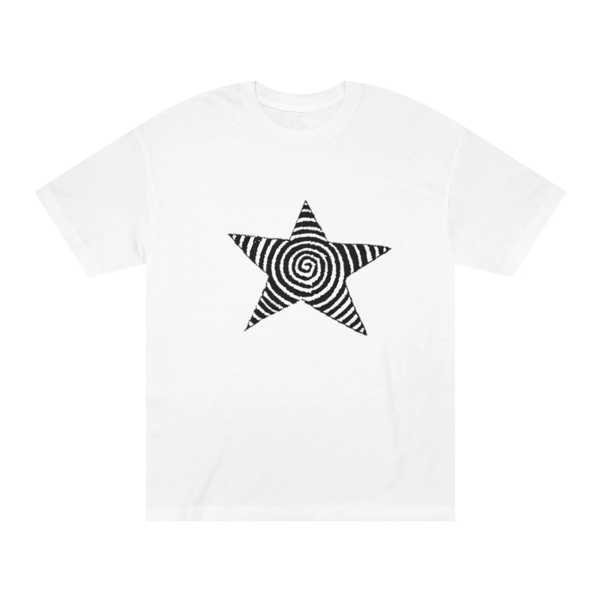 Spiral Star Graphic Unisex Classic Tee, Casual T-Shirt, Comfortable Basic Cotton Fabric western outfits shirts women