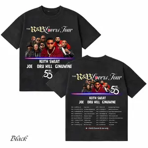 Comfort Colors The R&B Lovers Tour 2026 T-Shirt, Keith Sweat Joe Dru Hill Ginuwine Concert Tee, Double Sided Vintage Hip Hop R&B Streetwear Unisex
