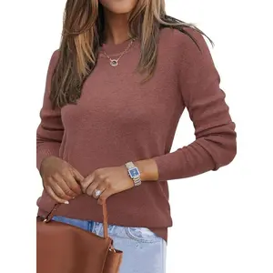 Women’s Wool Blend Crewneck Sweater for Casual Fall Comfort # Sweater # woolblend # FallFashion.