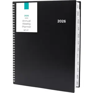2026 Planner, Agenda Planner With Weekly And Monthly View, Daily Agenda Book And Yearly Planners Calendar Book, Spiral Bound With Tabs, Notes, Goals And Holidays (8.5 x 11 in)