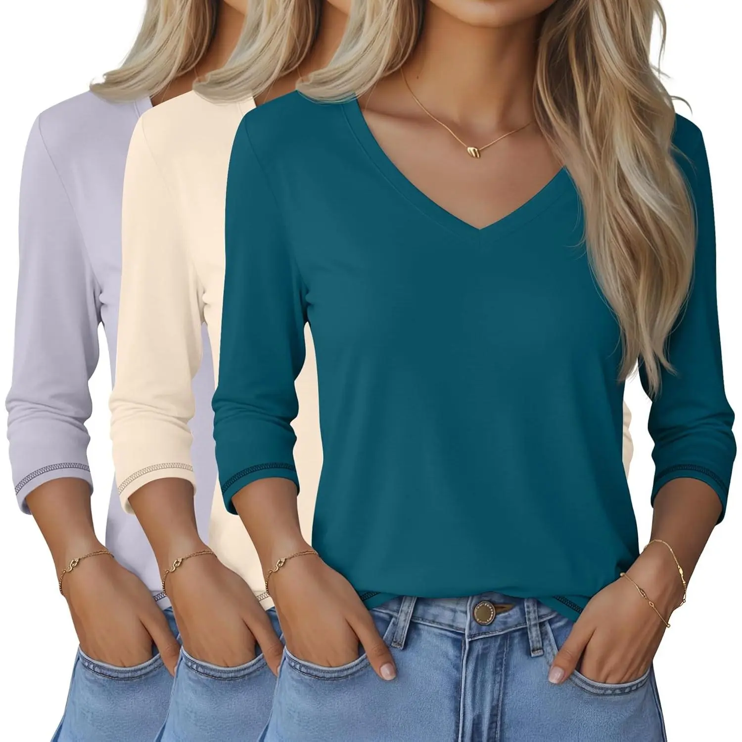 Emerald Green, Ivory, Light Gray