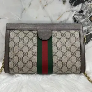 Pre-owned GUCCI GG Gucci Ophidia Clutch With Chain