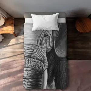 360 Stand Motif Duvet Cover - Twin Extra Long Size, Gray Neutral-Toned, Microfiber Face, Hypoallergenic Bedding for Twin Beds (Extra-Long, Microfiber, Motif Duvet Covers), Extra-Long Duvet Covers