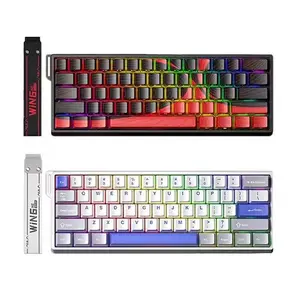 AULA Magnetic Switch Gaming Keyboard, 1 Count 61 Key Wired Keyboard, RGB Hot Swappable Keyboard for PC Gamer, Office Typing Keyboard, Gaming Accessories