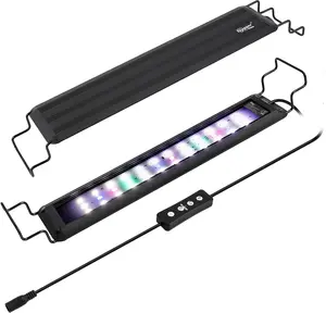 hygger Full Spectrum Aquarium LED Light with 10 Levels of Brightness, White Blue Red Green LEDs,6H8H12H Timer,RGB Light for Freshwater Fish Tank, Aquatic Plants Tropical Ornamental Fish