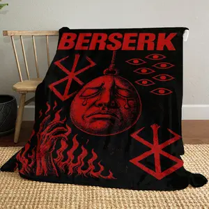 Berserk cartoon11 pattern printed blanket, a blanket for the living room, bedroom, office and lunch break, a portable blanket suitable for all four seasons, a holiday gift for family and friends