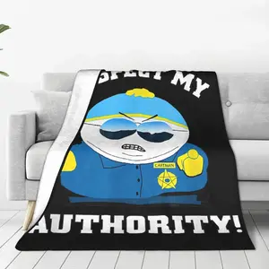 South Park Cartoon Blanket Ultra Soft Flannel Cozy Warm Funny Eric Cartman Bedroom Couch Sofa Throw Decor Birthday Christmas Gift for Fans Men Women Kids Teens Adult Humor Style