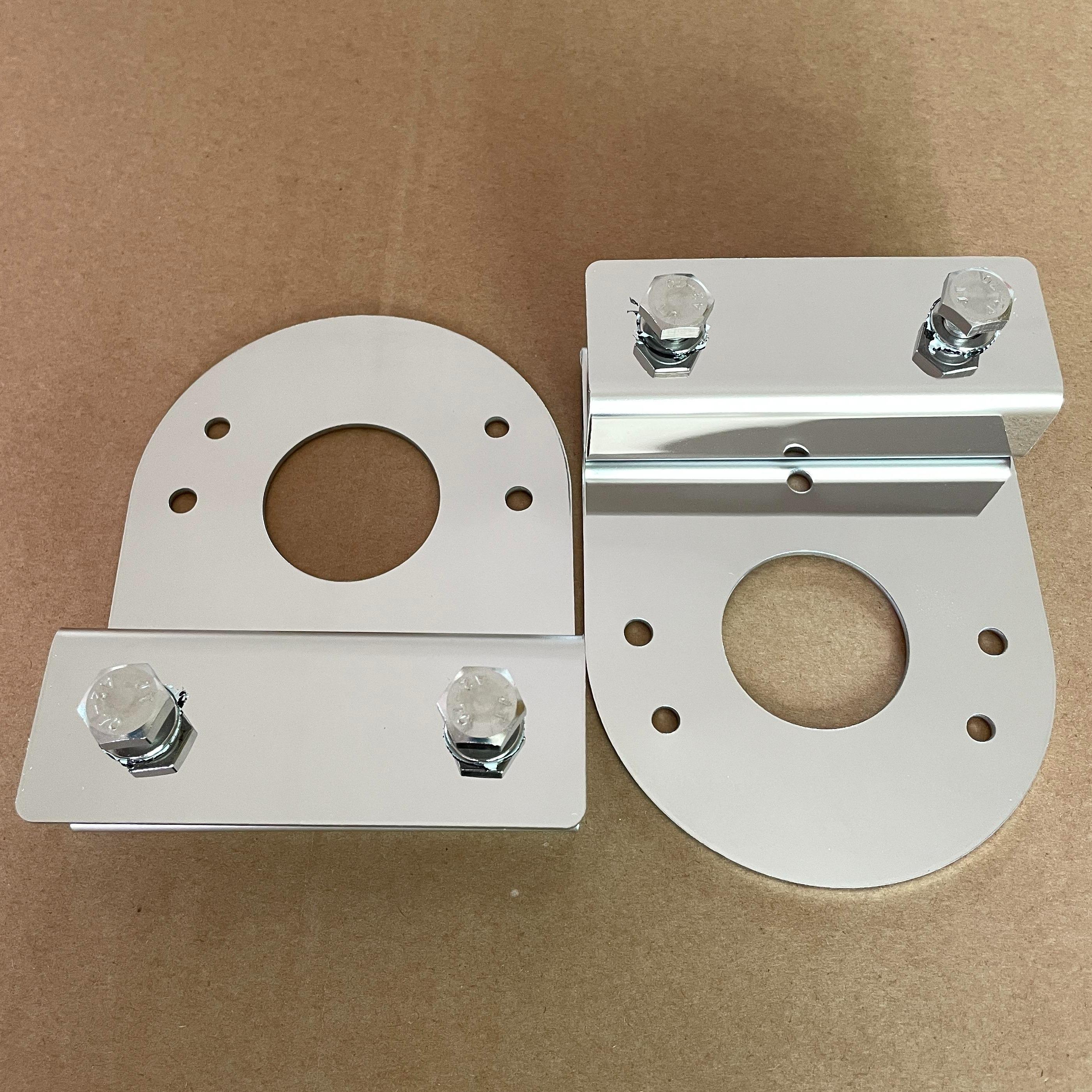 Vertical Chassis Underglow Light Mounts — 2-Piece Stainless Steel "Watermelon Light" Mounting Brackets (No-Drill Design) — Suitable for Trucks & RVs