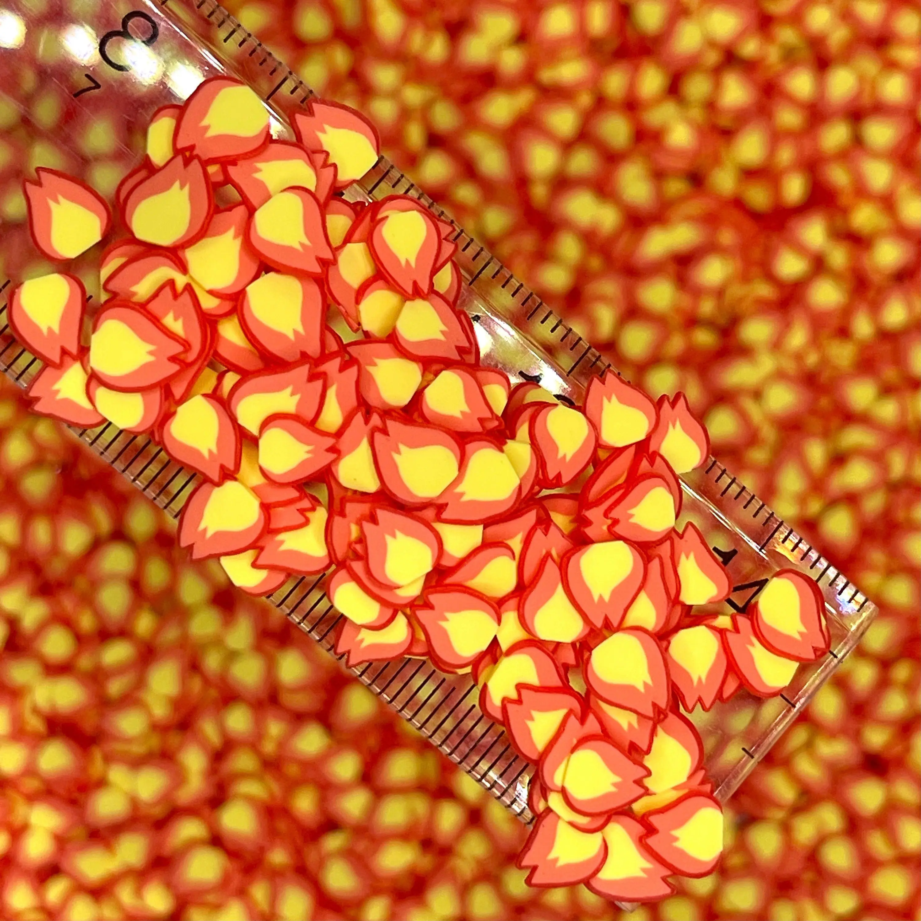 6MM/10MM Flame Fire Polymer Clay Sprinkles (NOT EDIBLE) D36-27/36