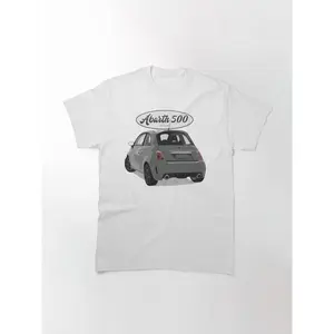 ABARTH 500 Grey White Back Classic T-Shirt