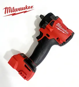 Milwaukee M18 Compact 3/8 Inch Cordless Impact Wrench Power Tool With 300N.m Torque 0-3200IPM For Auto Engine Bay Maintenance Compact Space Nut Removal Household Mechanical Repair Equipped With 6.0Ah Lithium Battery And Matching Special Charger