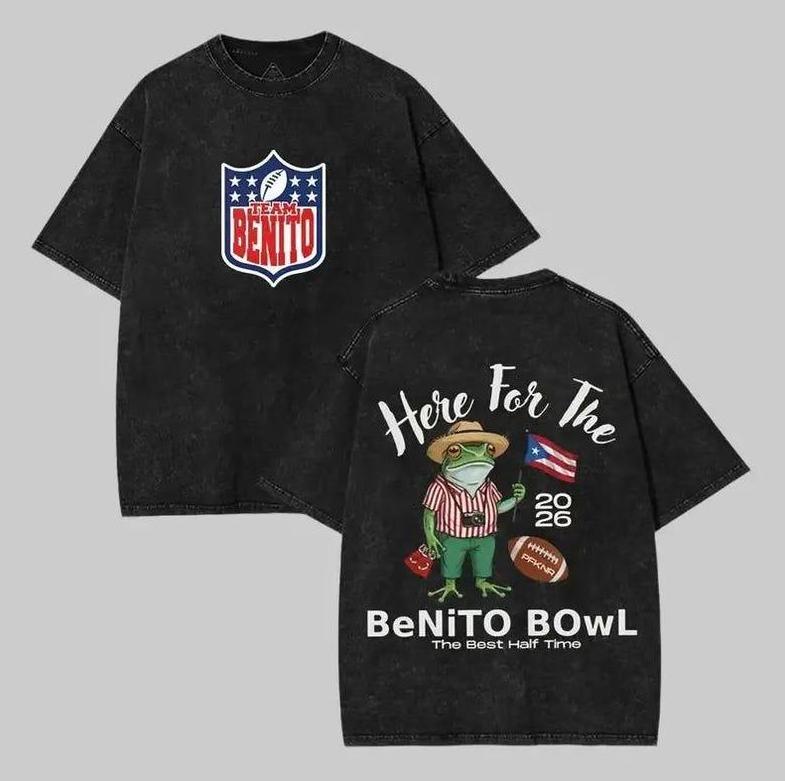 Comfort Colors Benito Bowl 2026 Vintage Washed Graphic Tee Funny Football Design Shirt Team Shirt Here For The Bowl The Best Haft Time Shirt