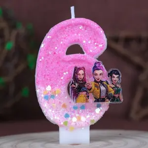 K-Pop Hunter Girl Birthday Candle Number Festival Cake Party Candles, Festive Celebrations, Best Holiday Supplies, Anime Character Design, Christmas New Year Anniversary Decorations